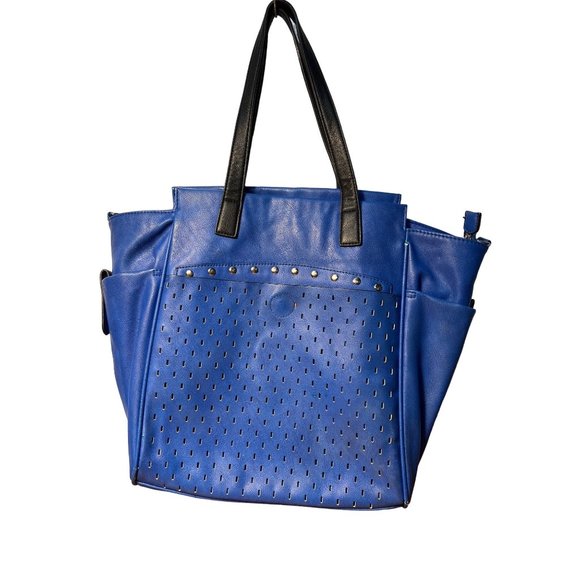 Unknown Bags Royal Blue Faux Leather Tote Bag Poshmark